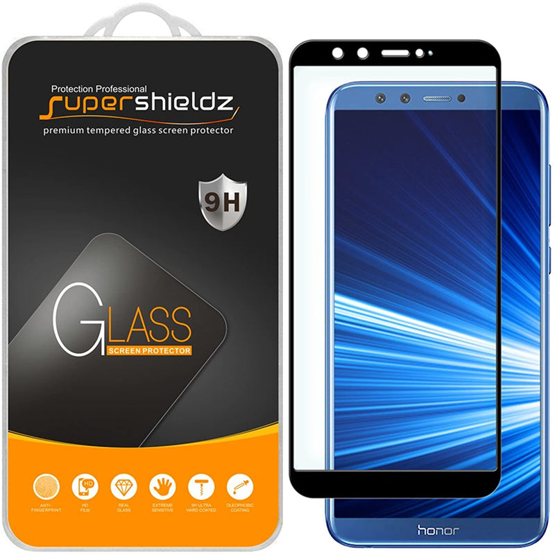 2 Pack Supershieldz Designed For Huawei Honor 9 Lite Tempered Glass Screen Protector Full Screen Coverage Anti Scratch Bubble Free Black