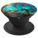 Nebula Galaxy Outer Space Phone Stand Blue Green Stars Grip And Stand For Phones And Tablets
