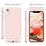 Yinlai Iphone Xr Case Slim Fit Liquid Silicone Non Slip Soft Rubber Cover Heavy Duty Shockproof Full Protective Hybrid Hard Back Grip Durable Girly Women Phone Covers For Iphone Xr 6 1 2018 Light Pink