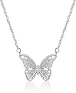 Necklace Cubic Zirconia 18K Real Gold Plated Butterfly Necklace