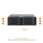 Icy Dock Tool Less 6 X 2 5 Sata Hdd Ssd Hot Swap Mobile Rack Cage In 1 X 5 25 Drive Bay Expresscage Mb326Sp B
