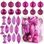 Christmas Ball Ornaments Set With Different Contrast Colors