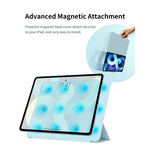 Magnetic Case For Ipad Pro 12 9 5Th Gen 2021 Ipad Pro 12 9 2020 2018 Smart Magnetic Case Support Auto Sleep Wake Apple Pencil Charging Lightweight Trifold Magnetic Cover