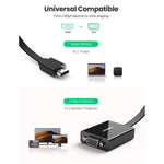 Active Hdmi To Vga Adapter With 3 5Mm Audio Jack With Hdmi Cable Bundle Hdmi Male To Vga Female Up To 1080P For Pc Laptop Ultrabook Raspberry Pi Chromebook