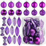 Christmas Ball Ornaments Set With Different Contrast Colors