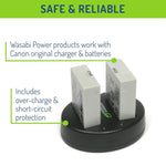 Wasabi Power Battery 2 Pack And Dual Charger For Canon Lp E8