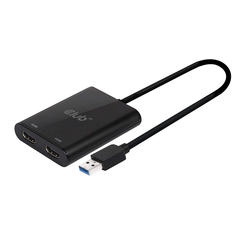 Club3D Csv 1474 Usb 3 0 Type A To Dual Hdmi 2 0 4K 60Hz External Graphics Video Adapter For Multiple Monitors