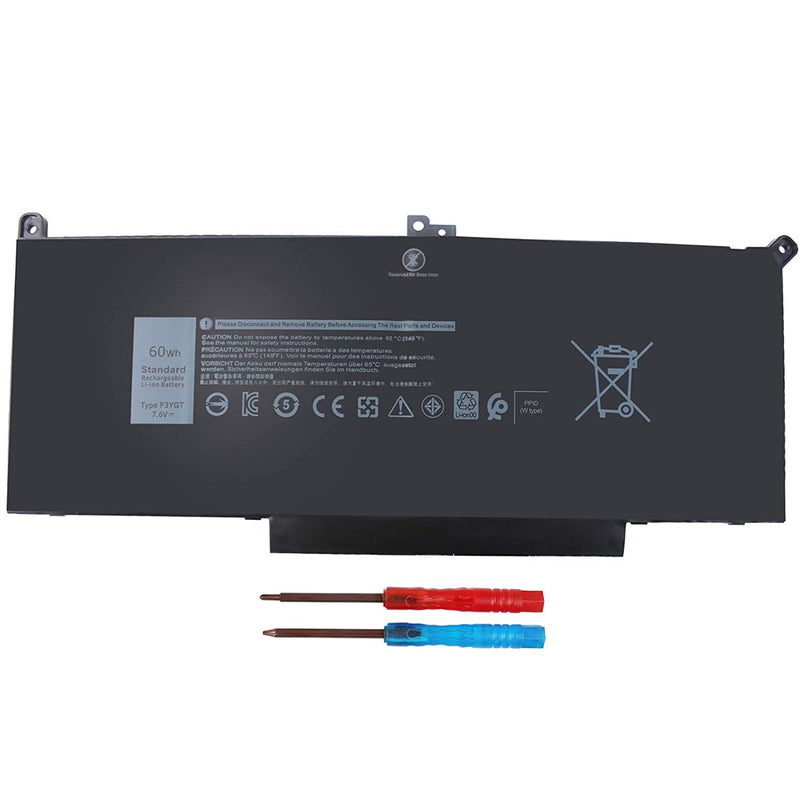 F3Ygt 7480 Dm3Wc Laptop Battery For Dell Latitude 7480 7390 7280 7290 7380 7490 E7280 E7480 E7490 12 7000 13 7000 14 7000 Series P73G P73G001 P73G002 P29S002 Dm6Wc 2X39G Kg7Vf 451 Bbye 453 Bbcf 60Wh