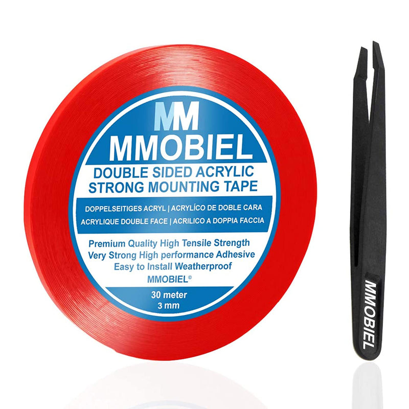 Mmobiel 3 Mm Double Sided Layer Acrylic Strong Adhesivea Mountinga Tapea 30M Long Weatherproof Removable