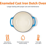 Cast Iron Covered Dutch Oven Enamled