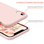 Yinlai Iphone Xr Case Slim Fit Liquid Silicone Non Slip Soft Rubber Cover Heavy Duty Shockproof Full Protective Hybrid Hard Back Grip Durable Girly Women Phone Covers For Iphone Xr 6 1 2018 Light Pink