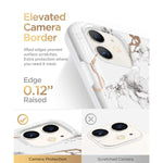 Marble Ultra Slim Thin Case For Iphone 11 With Universal Phone Ring Holder Kickstand Bundle White Gold 2 Items