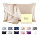 Skin Pillow Case With Hidden Zipper Soft Breathable Smooth Cooling Silk Pillow Covers
