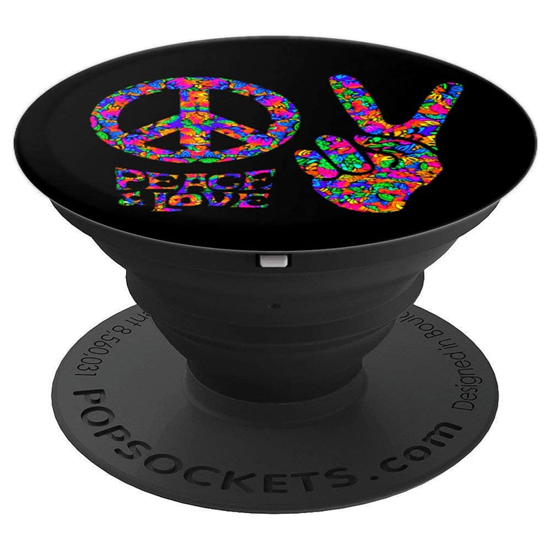 Colorful Peace Love Sign Gift Grip And Stand For Phones And Tablets