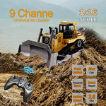 Remote Control Bulldozer Rc 1 16 Full Functional Construction Vehicle For Kids Age 6 7 8 9 10 And Up Years Old