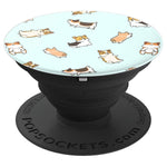 Welsh Corgi Shiba Inu Pattern Cute Blue Pet Dog Lover Gift Grip And Stand For Phones And Tablets