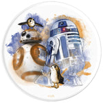 Star Wars R2 D2 Bb 8 Porgs Watercolor Grip And Stand For Phones And Tablets