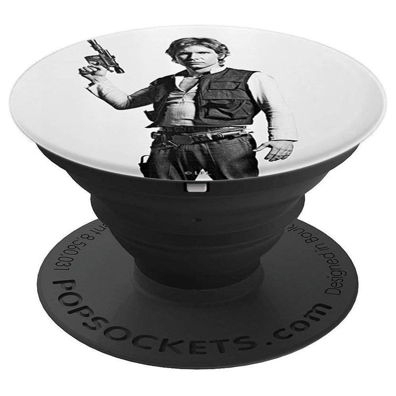 Star Wars Han Solo Black And White Portrait Grip And Stand For Phones And Tablets