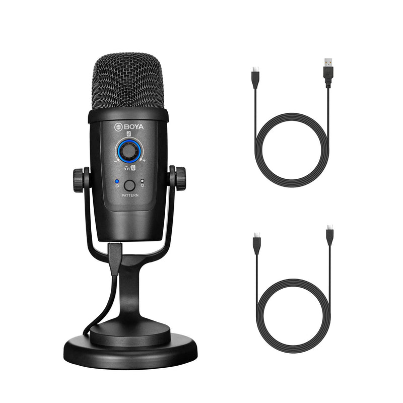 Boya Pm500 Usb Microphone With Usb A Usb C Cable Compatible With Windows And Mac Computers Most Type C Devices For Podcast Streaming Gaming Vloggig Work