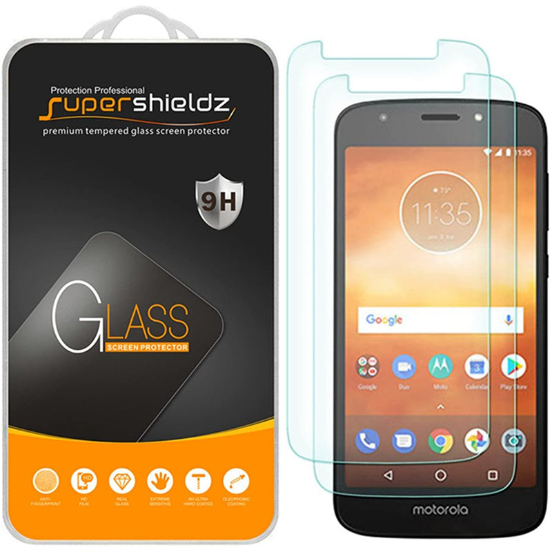 2 Pack Supershieldz Designed For Motorola Moto E5 Play And Moto E Play 5Th Gen Tempered Glass Screen Protector Anti Scratch Bubble Free