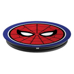 Marvel Spider Man Web Face Blue Circle Logo Grip And Stand For Phones And Tablets
