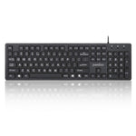 Perixx Periboard 117 Wired Usb Keyboard With Standard Us Layout And Chiclet Big Print Keys Black