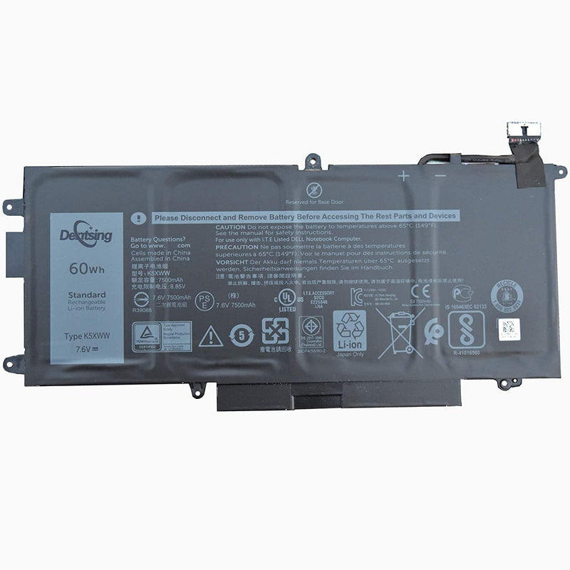 7 6V 60Wh 7500Mah 4 Cell K5Xww Laptop Battery Compatible With Dell Latitude 13 7389 7390 2 In 1 And 5289 2 In 1 Series Notebook 6Cyh6 71Tg4 725Ky J0Pgr N18Gg