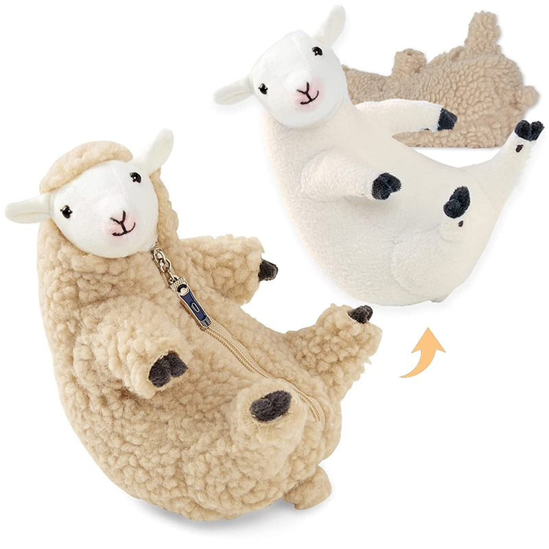 Cute Zipper Plushie Shaved Sheep Stuffed Toy