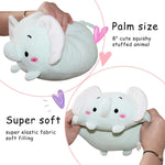 8 Inch 3Pcs Cute Bear Pig Elephant Plush Stuffed Animal Cylindrical Body Ow Super Soft Cartoon Hugging Toy Gifts For Bedding Kids Sleeping Ow