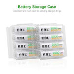 Rechargeable Aa Batteries 2800Mah 8 Pack And 8 Bay Aa Aaa Individual Rechargeable Battery Charger With 5V 2A Usb Fast Charging Function