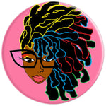 Natural Hair For Black Women Dreadlock Beauty Pink Grip And Stand For Phones And Tablets