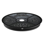 Stay Hungry Stay Humble Barbell Plate Gym Inspiration Grip And Stand For Phones And Tablets