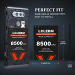 Lg V20 Battery 8500Mah V20 Replacement Battery Lg V20 Extended Battery Bl 44E1F With Black Tpu Case For Lg H910 H918 V995 Ls997 Phone 12 Months Service