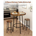 Modern Round Bar Table And Stools For Kitchen Counter