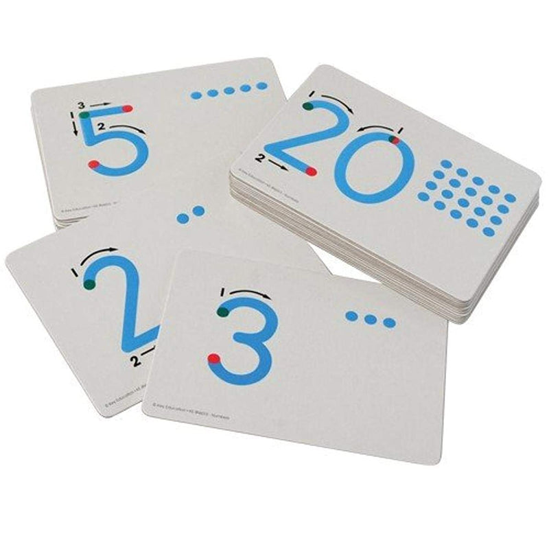 Constructive Playthings Kids Touch And Trace Number Learning Cards 30 Pcs Multicolor