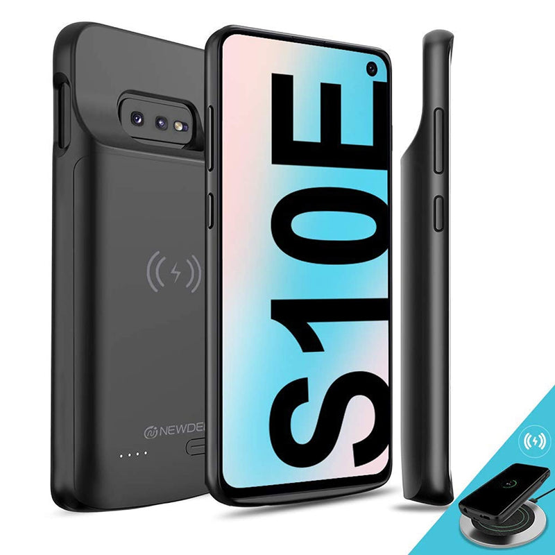 Upgraded Samsung Galaxy S10E Battery Case Qi Wireless Charging Compatible 4700Mah Slim Rechargeable Portable Extended Charger Case Compatible For Samsung Galaxy S10E 5 8 Inches Black