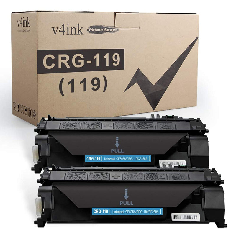 V4Ink 2Pk Compatible Toner Cartridge Replacement For Canon 119 Crg 119 3479B001Aa Toner For Canon Imageclass Mf414Dw Mf416Dw Mf419Dw Mf5950Dw Mf5960Dn Lbp251Dw Lbp253Dw Lbp6670Dn Printer