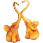Two Piece Loving Elephant Figurines