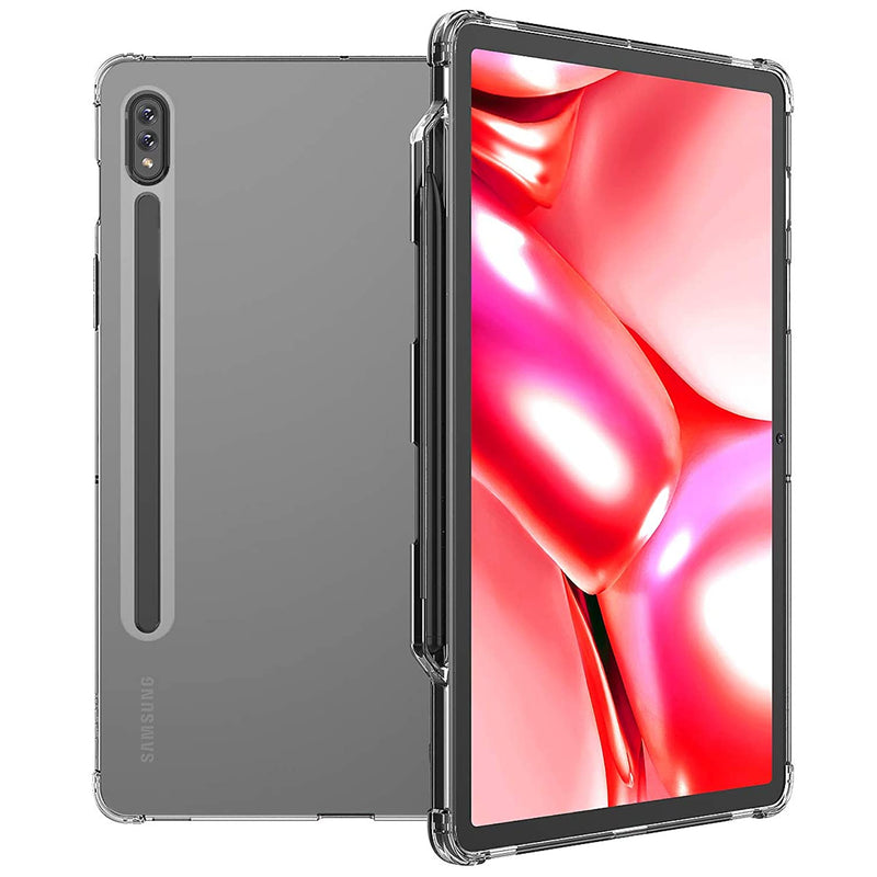 Mach Tpu Protective Case For Galaxy Tab S72020 Shockproof Tpu Cover With Smart S Pen Holder Transparent