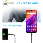 Fast Charging Usb Type C Cable Compatible For Blu G90 Pro G90 G9Pro Vivo Xi G70 J6 2020 Smartphone 5Ft