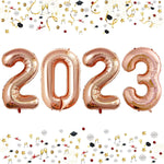 Foil Number Balloons for 2023 New Year Eve Festival Party Supplies