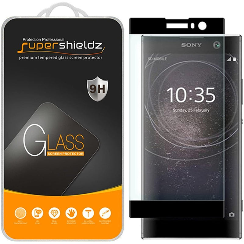 Supershieldz Designed For Sony Xperia Xa2 Tempered Glass Screen Protector Full Cover 3D Curved Glass 0 33Mm Anti Scratch Bubble Free Black