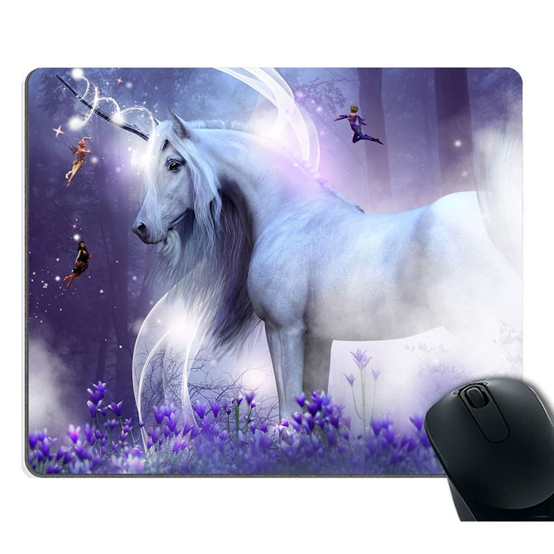 Smooffly Gaming Mouse Pad Custom Fantasy Unicorn Faries Customized Rectangle Non Slip Rubber Mousepad Gaming Mouse Pad