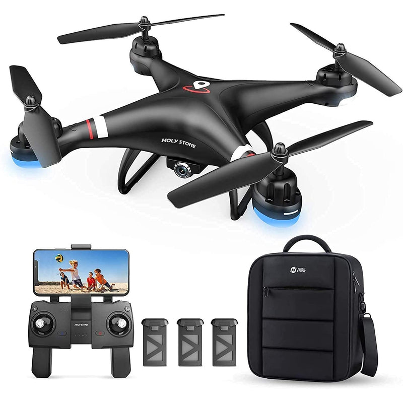 Holy Stone Gps Drone With 1080P Hd Camera Fpv Live Video For S And Kids Hs110G With Carrying Bag 3 Batteries Easy For Beginners