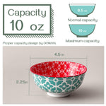 Ceramic Vibrant Cereal Bowls For Kitchen