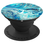 Blue Marble Watercolour Grip And Stand For Phones And Tablets