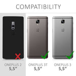 Kwmobile Tpu Case Compatible With Oneplus 3 3T Soft Thin Slim Smooth Flexible Protective Phone Cover Metallic Black 1