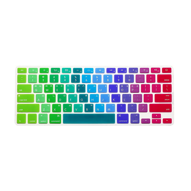Hrh Korean Silicone Keyboard Cover Skin For Macbook Air 13 Macbook Pro 13 15 17 With Or W Out Retina Display 2015 Or Older Version Older Imac Usa Layout Keyboard Protector Rainbow