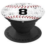 Baseball 8 Baseball Number 8 Grip And Stand For Phones And Tablets
