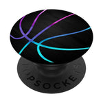 Purple Turquoise Basketball On Black Grip And Stand For Phones And Tablets